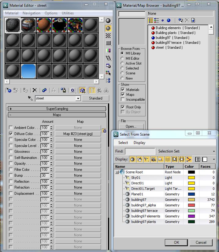 Building Collection 97-100 Low-poly 3D model_17