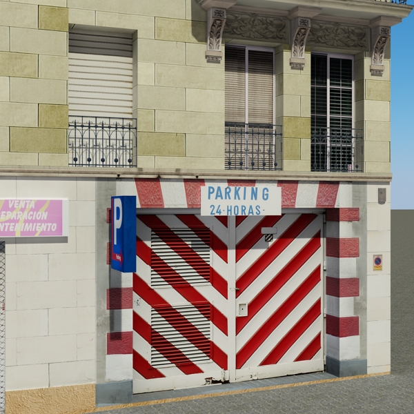 Building Collection 97-100 Low-poly 3D model_39