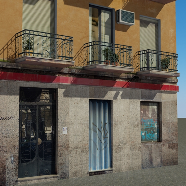 Building Collection 97-100 Low-poly 3D model_58