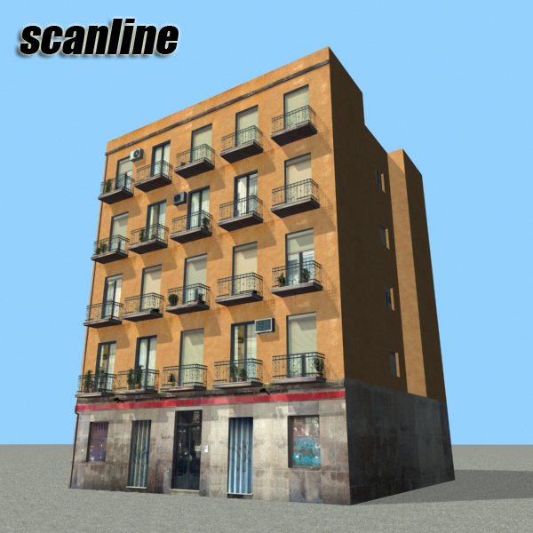 Building Collection 97-100 Low-poly 3D model_65