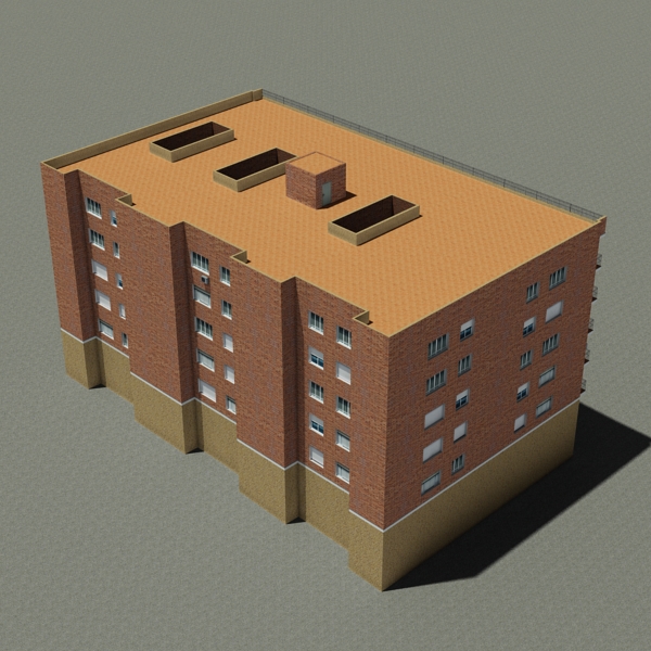 Building Collection 97-100 Low-poly 3D model_6