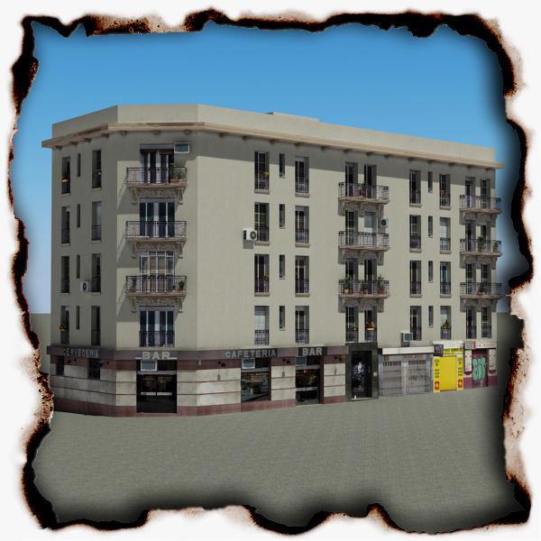 Building Collection 97-100 Low-poly 3D model_21