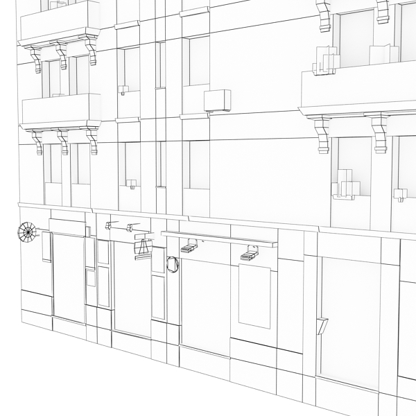 Building Collection 97-100 Low-poly 3D model_53