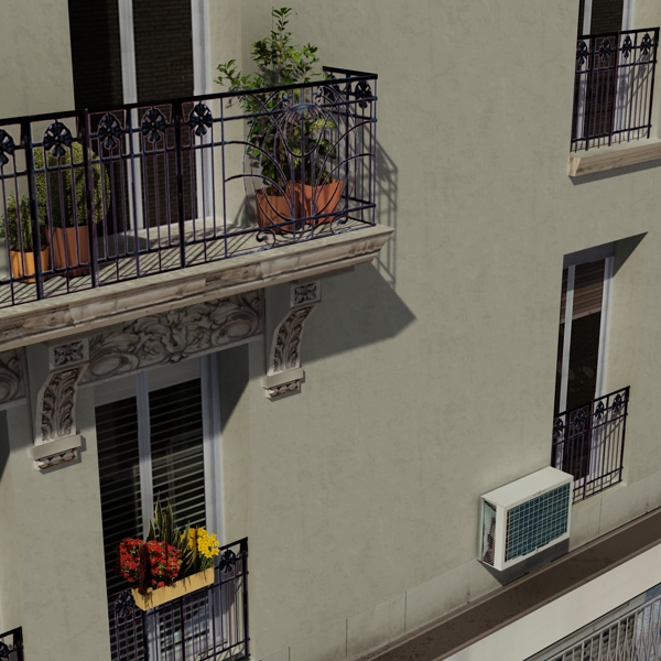 Building Collection 97-100 Low-poly 3D model_27