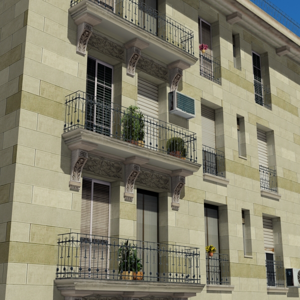 Building Collection 97-100 Low-poly 3D model_44