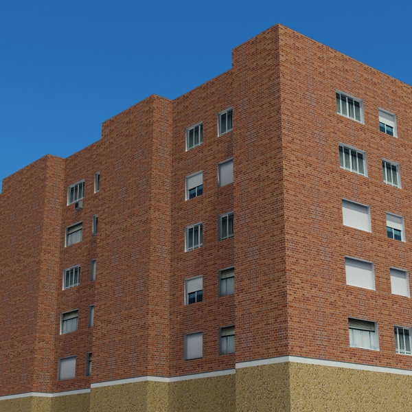 Building Collection 97-100 Low-poly 3D model_15