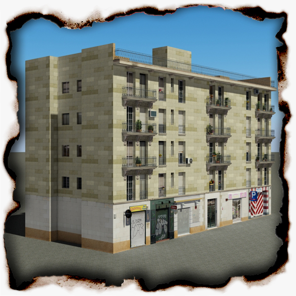 Building Collection 97-100 Low-poly 3D model_36