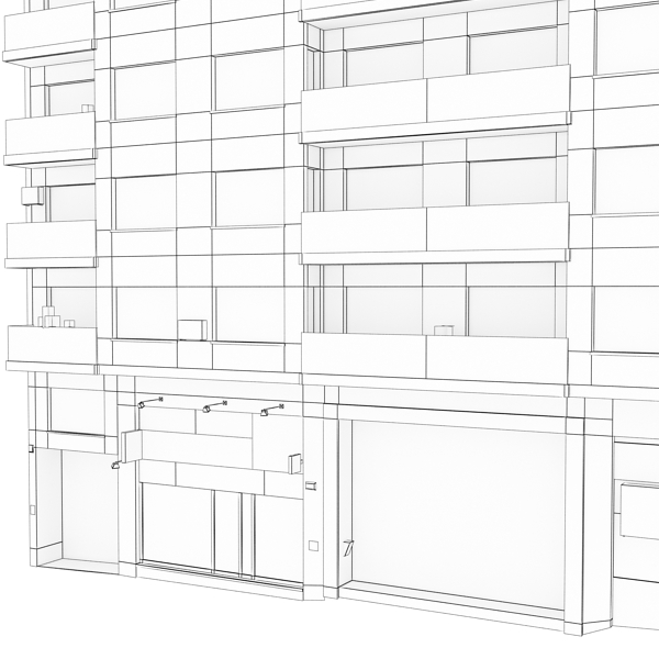 Building Collection 97-100 Low-poly 3D model_20