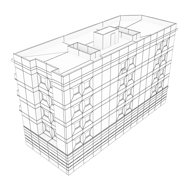 Building Collection 97-100 Low-poly 3D model_34