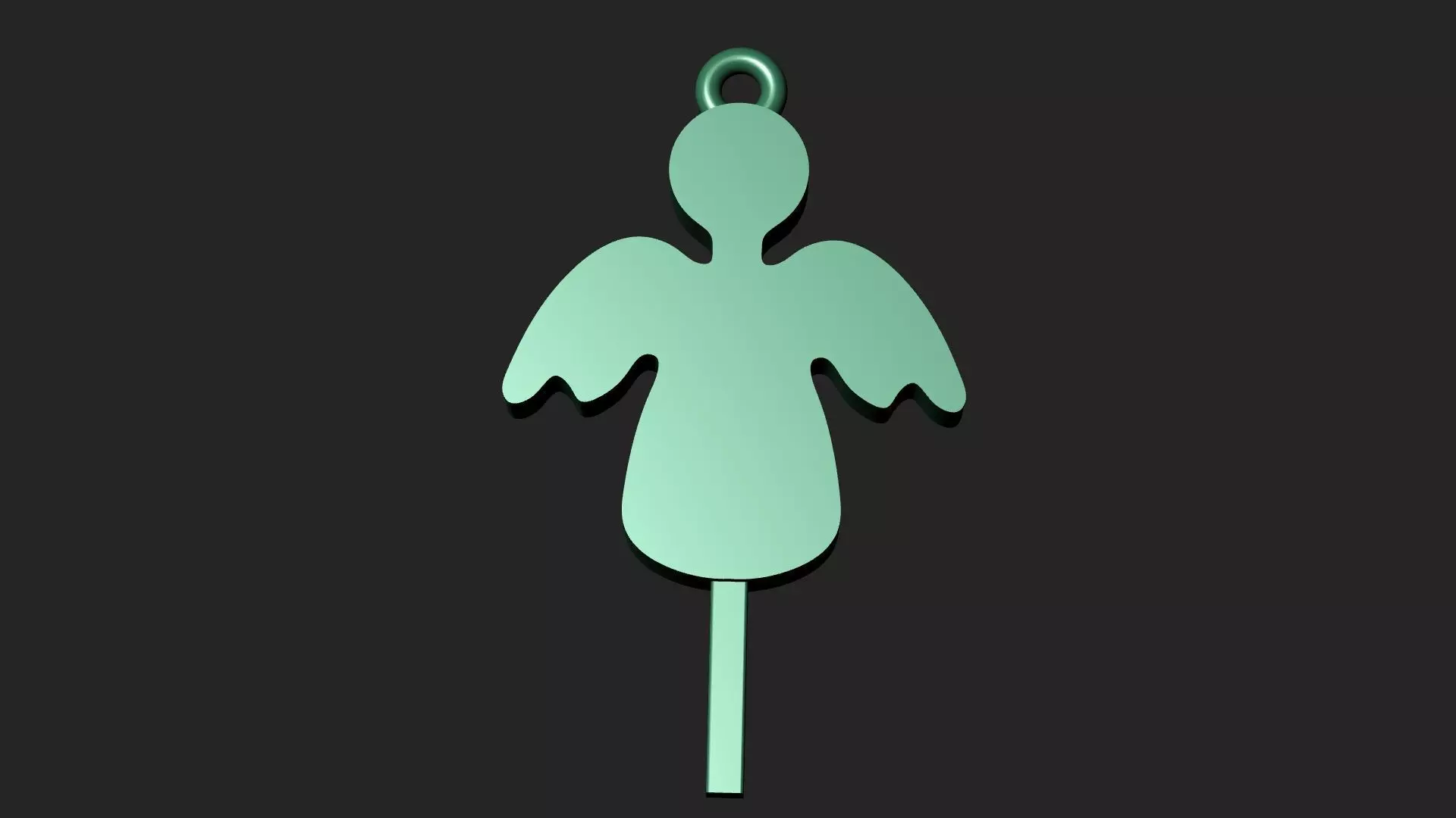The flat angel wing necklace pendant Free 3D print model