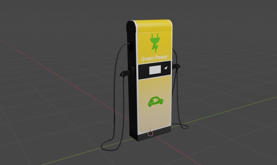 electric charge point Free 3D model_1
