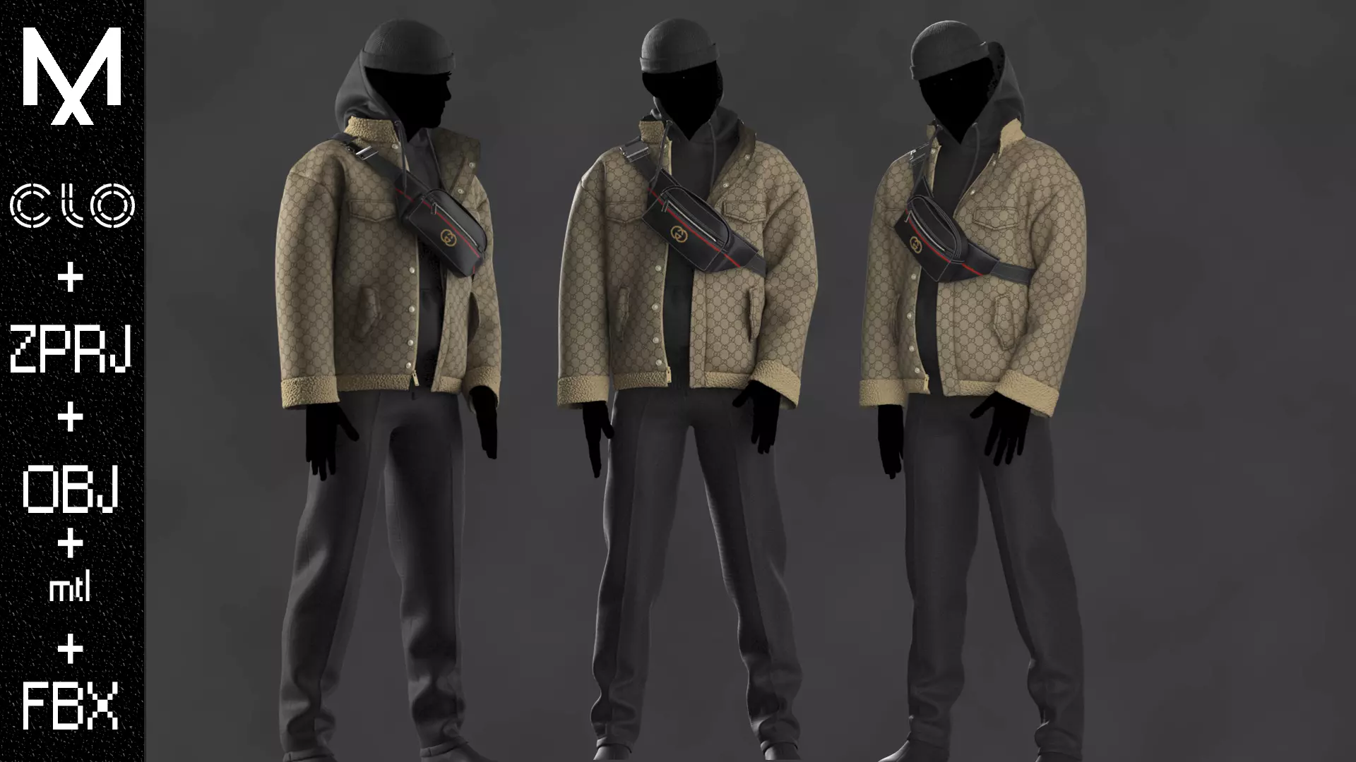 Outfit Male OBJ mtl FBX ZPRJ 3D model
