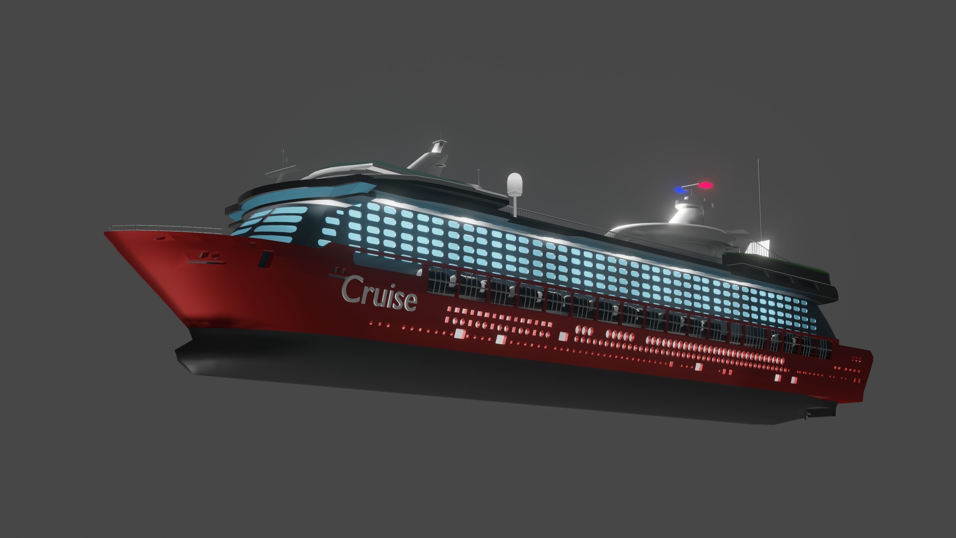 Cruiser  Ship 3d Model 3D model 3D model_3