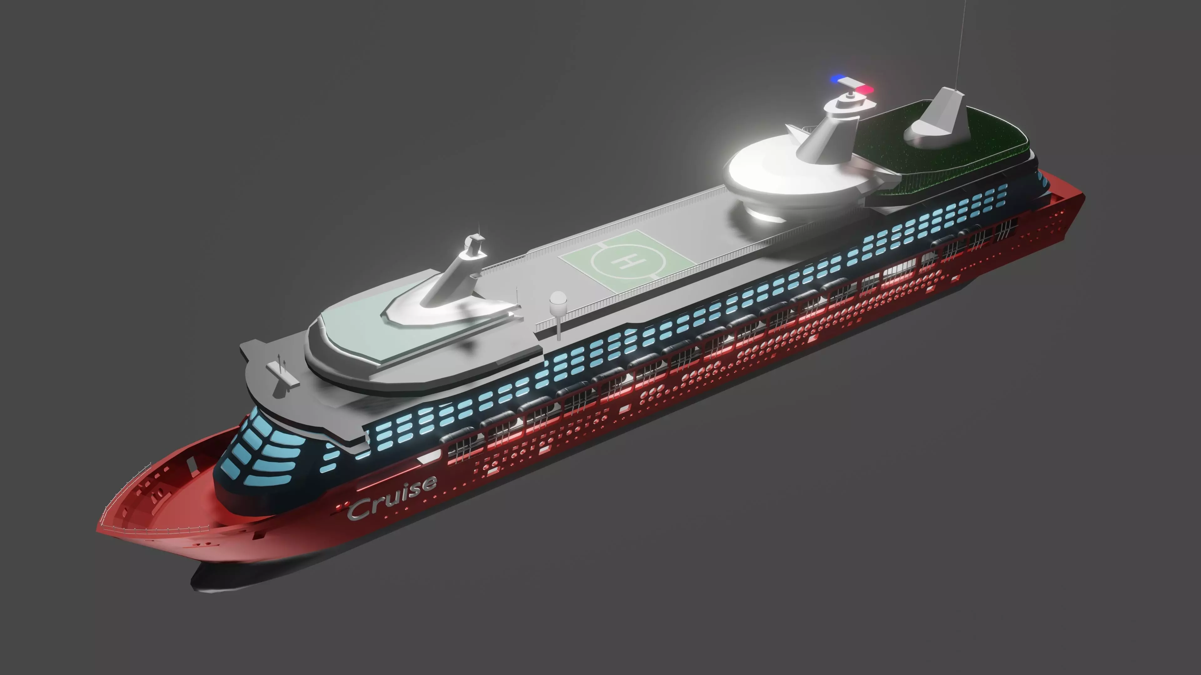 Cruiser  Ship 3d Model 3D model 3D model_0