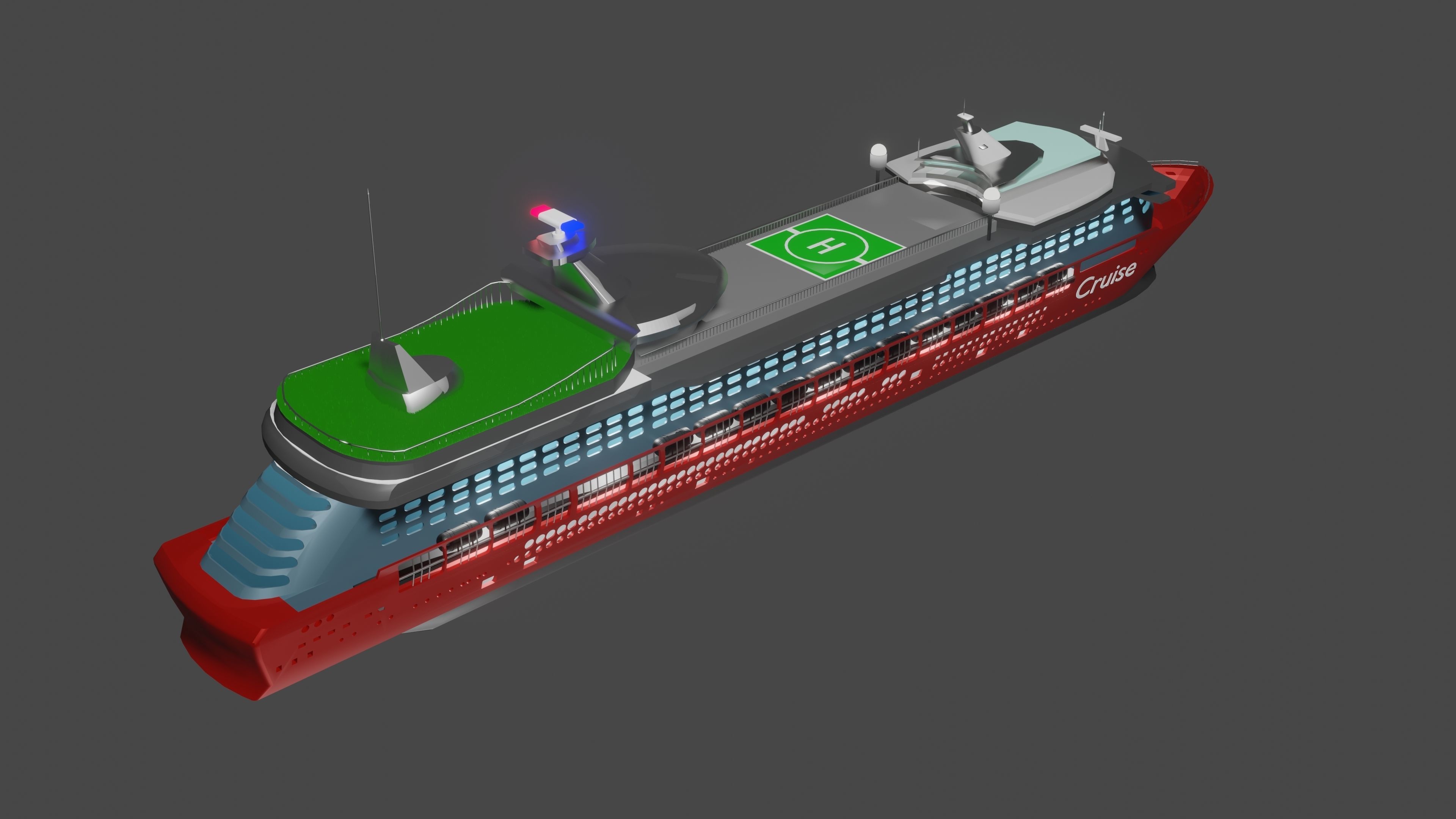 Cruiser  Ship 3d Model 3D model 3D model_1