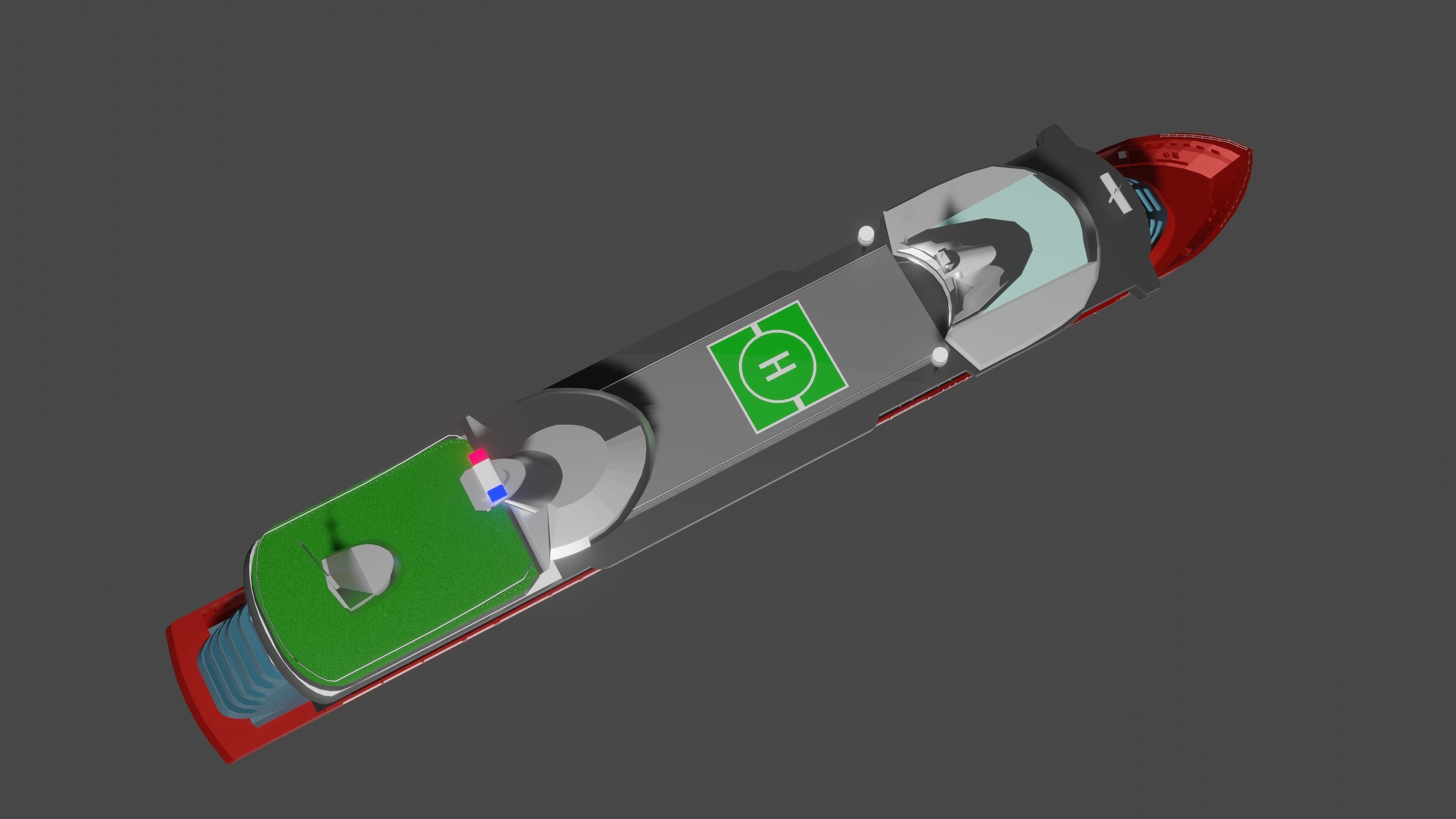 Cruiser  Ship 3d Model 3D model 3D model_5