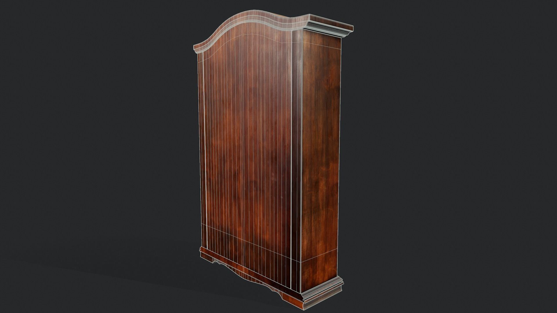 Vintage Wardrobe - Tutorial Included Low-poly 3D model_5