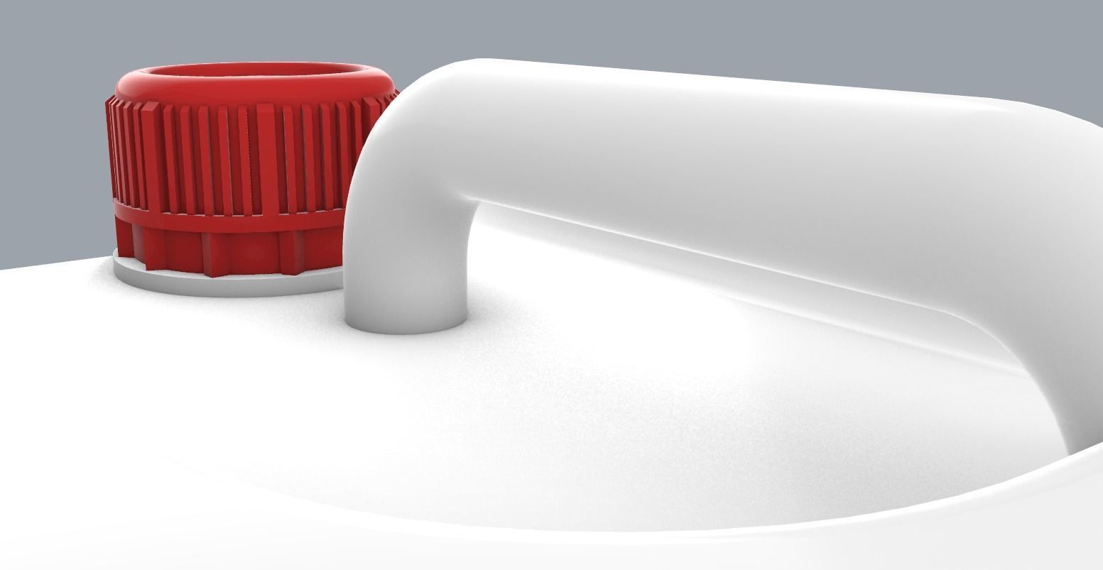 Chemical Liquid Container Low-poly 3D model_6