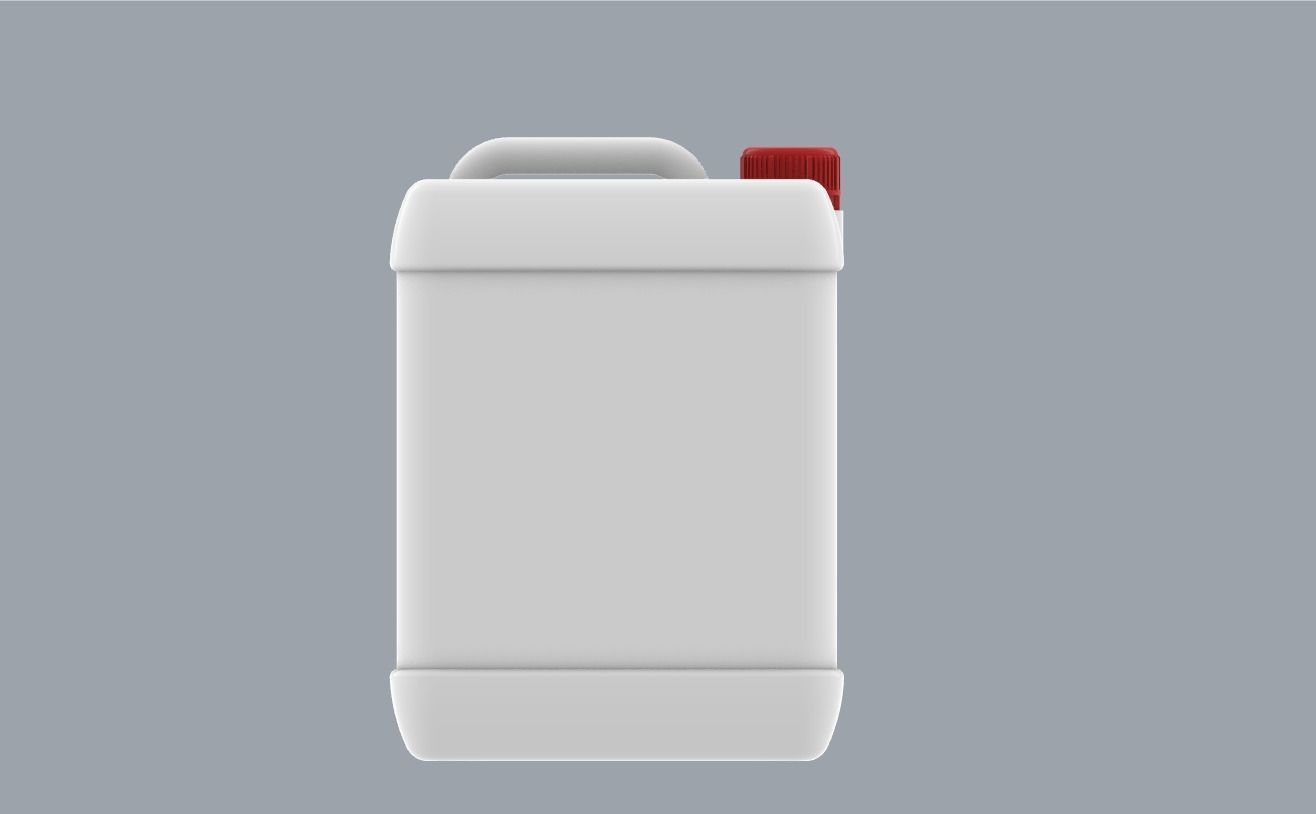 Chemical Liquid Container Low-poly 3D model_15