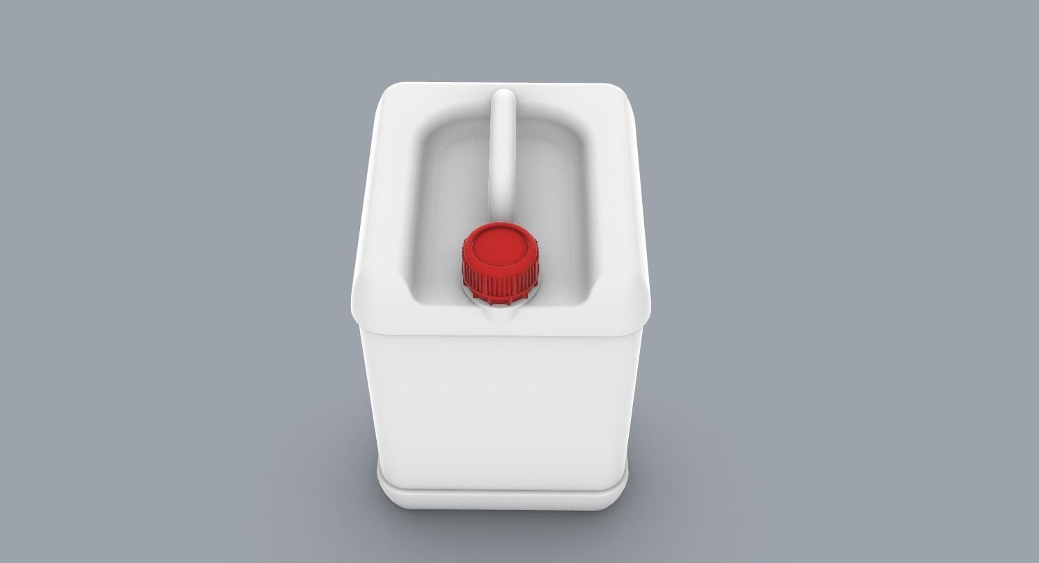 Chemical Liquid Container Low-poly 3D model_9