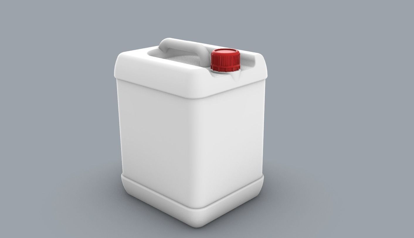 Chemical Liquid Container Low-poly 3D model_3