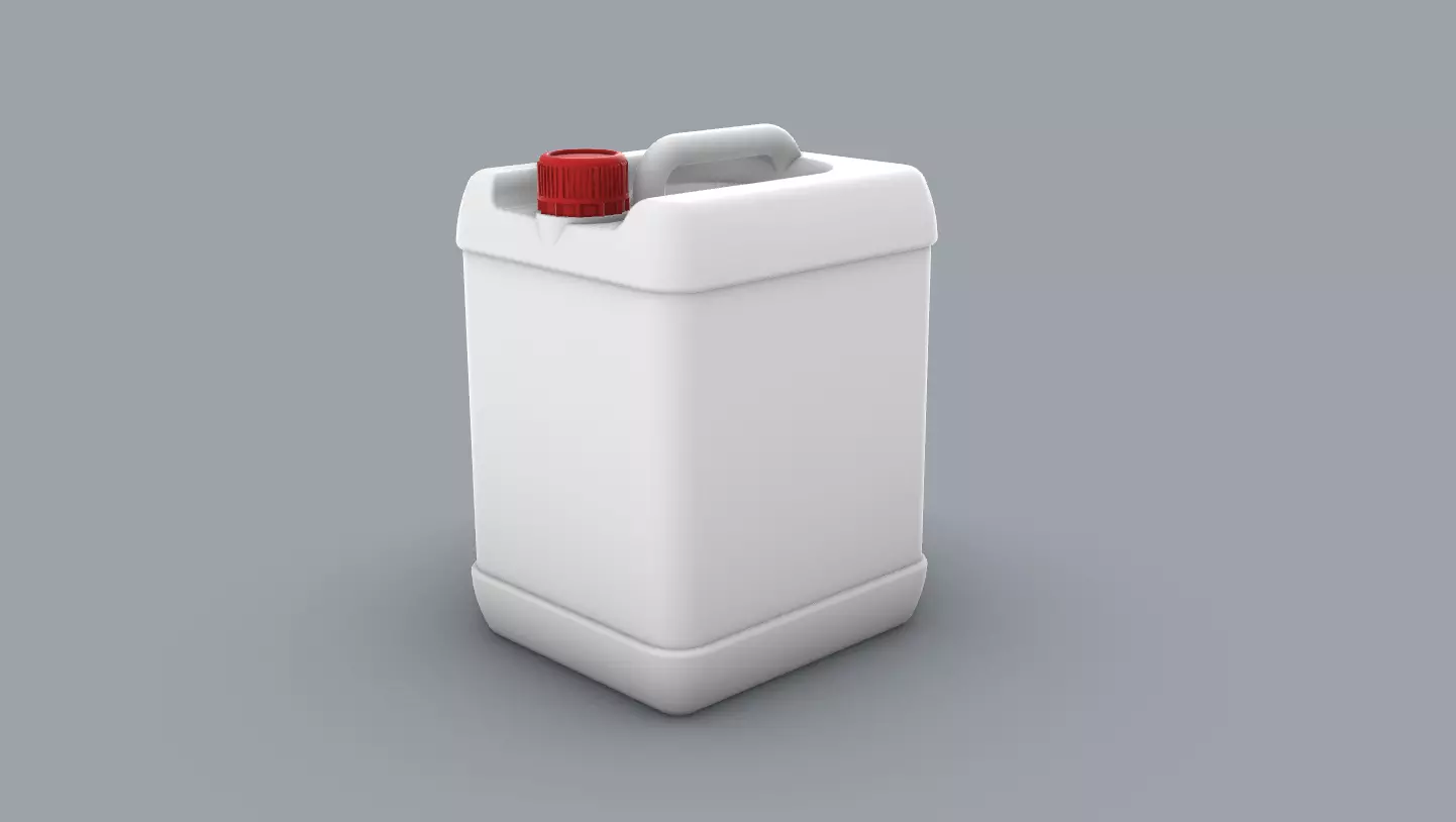 Chemical Liquid Container Low-poly 3D model_0