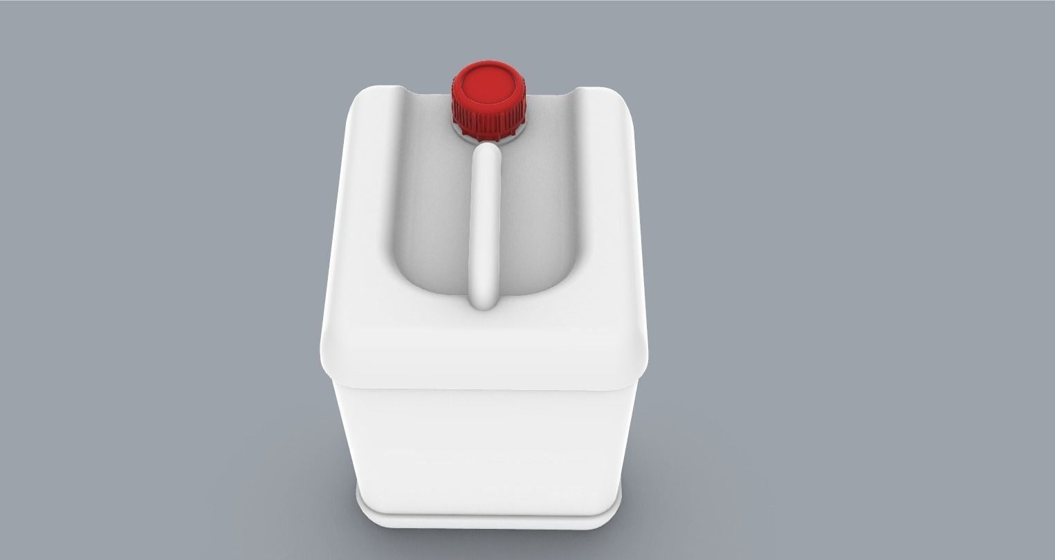 Chemical Liquid Container Low-poly 3D model_10