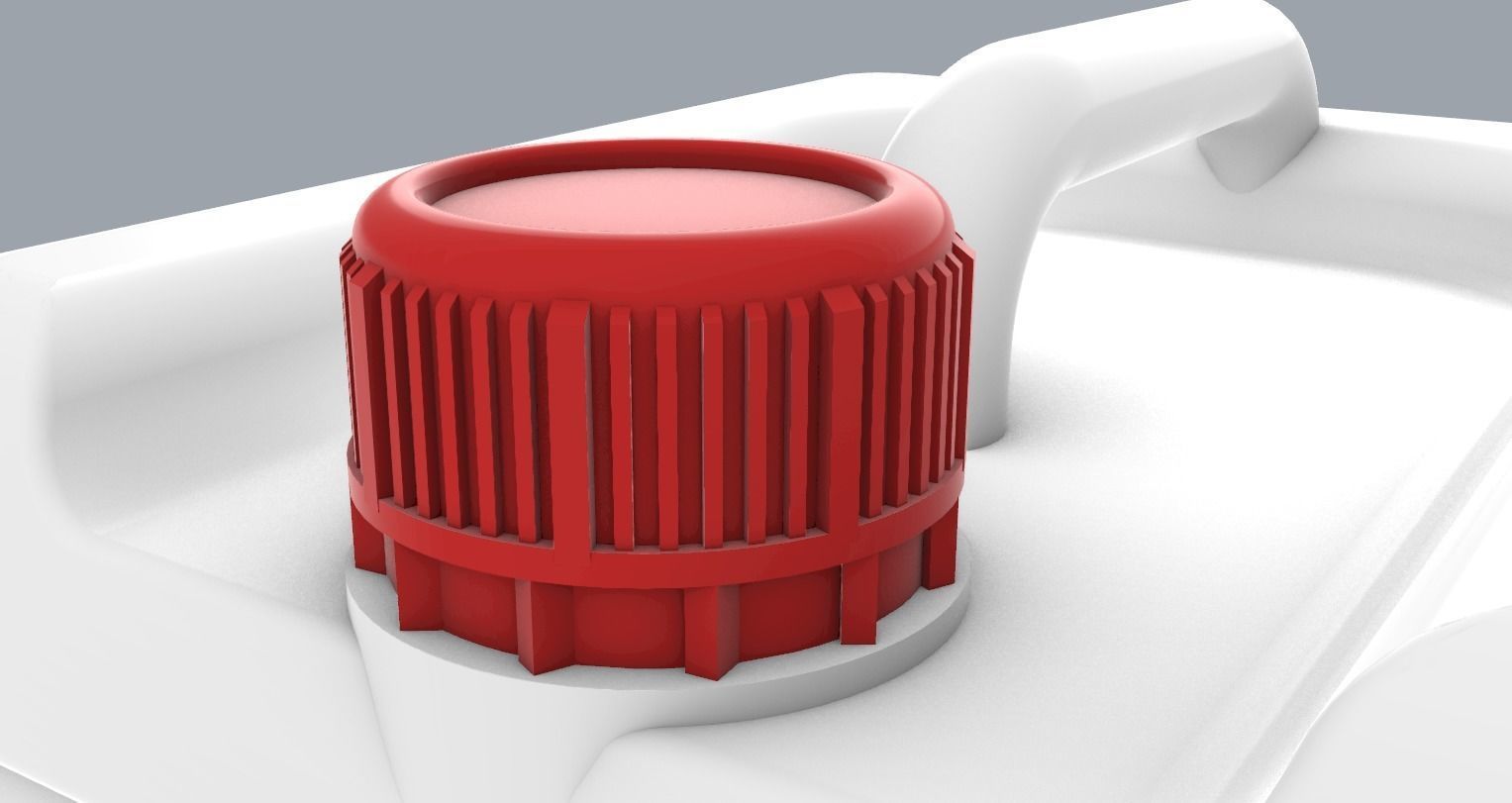 Chemical Liquid Container Low-poly 3D model_5