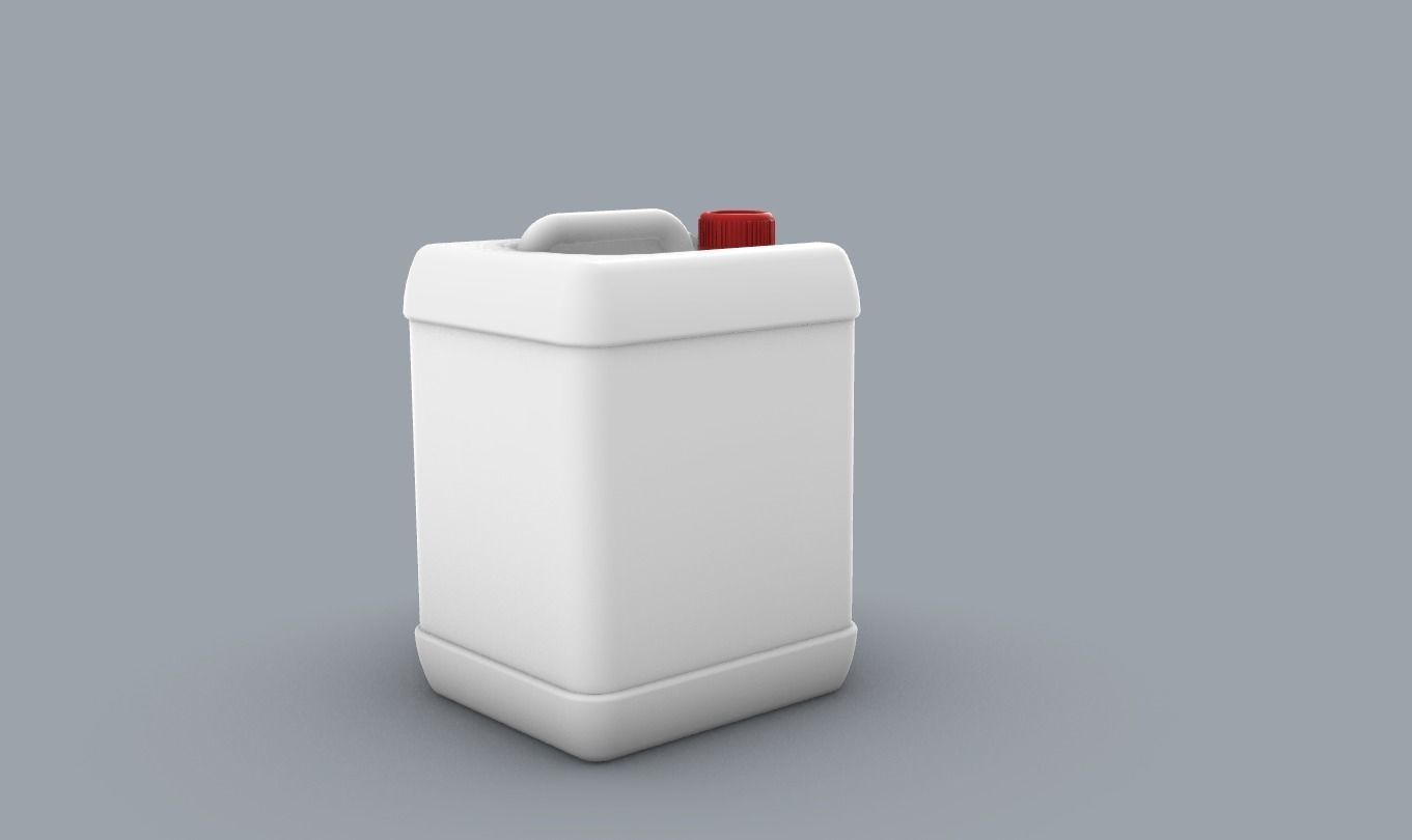Chemical Liquid Container Low-poly 3D model_2