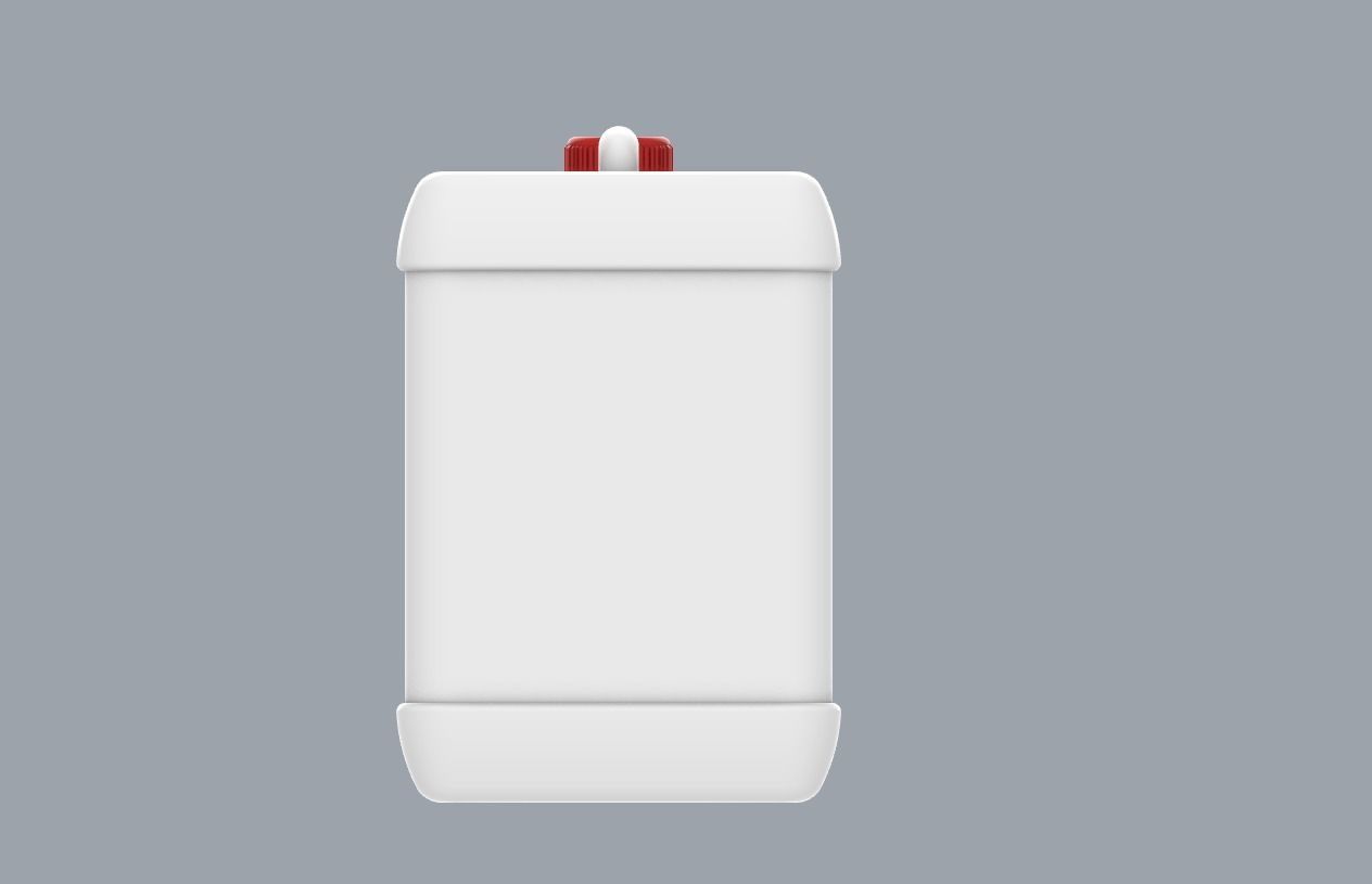 Chemical Liquid Container Low-poly 3D model_16