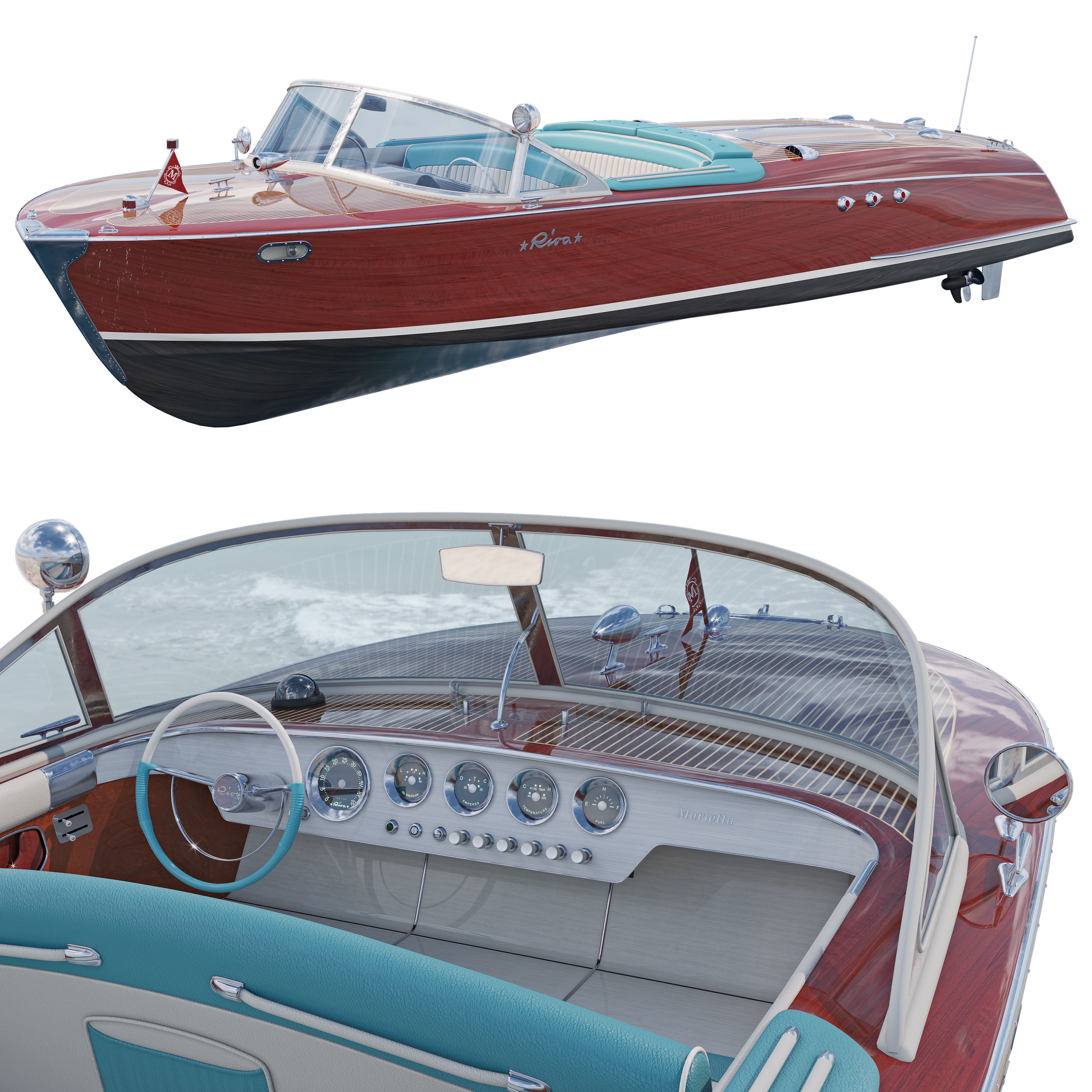 Boat Riva Ariston Marietta  3D model_2