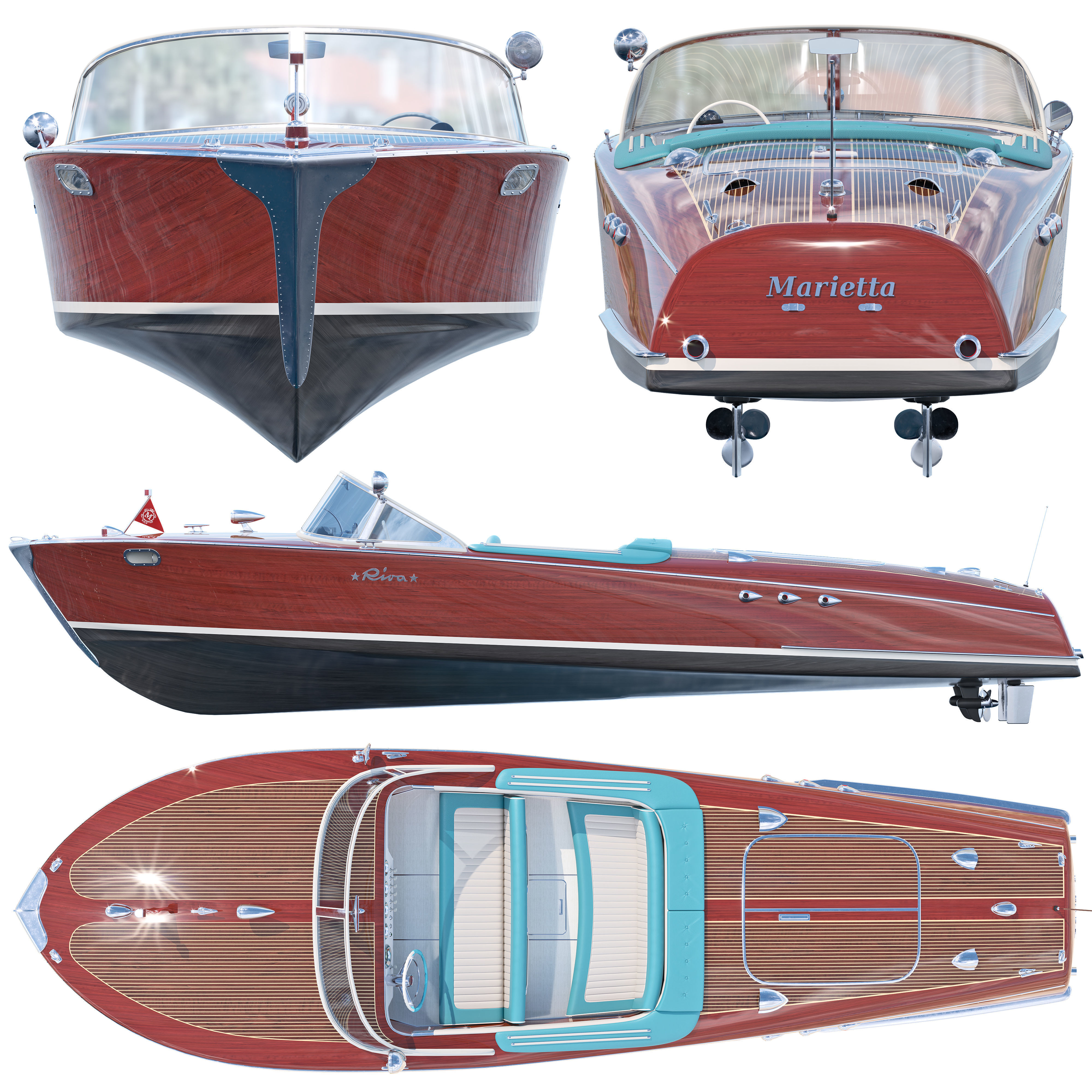 Boat Riva Ariston Marietta  3D model_1