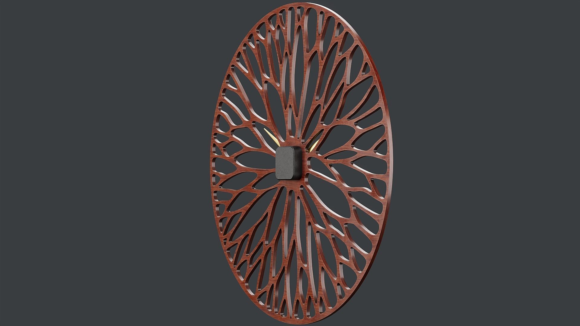 Decorative Wall Clock PBR 3D model_6