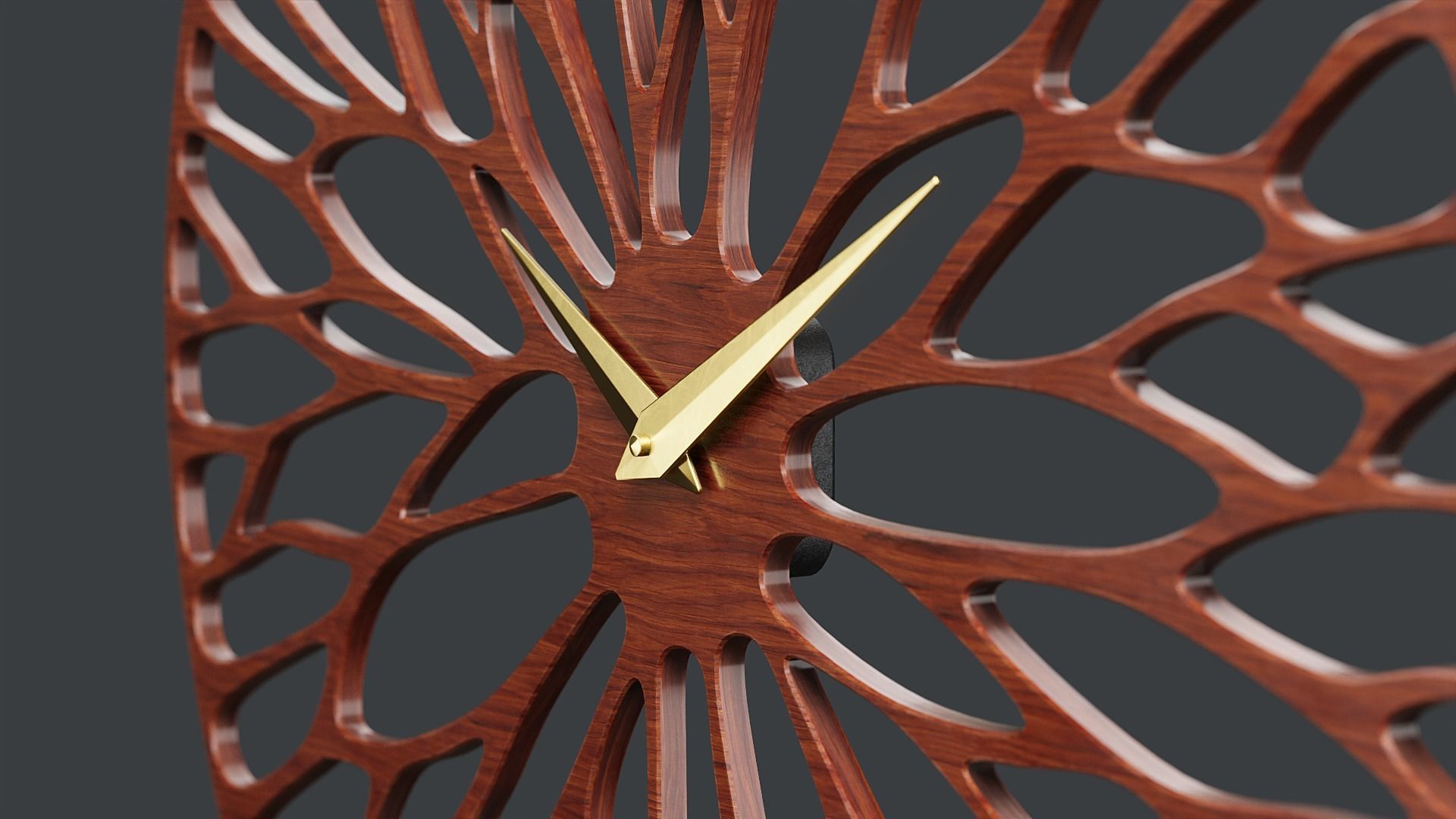 Decorative Wall Clock PBR 3D model_8