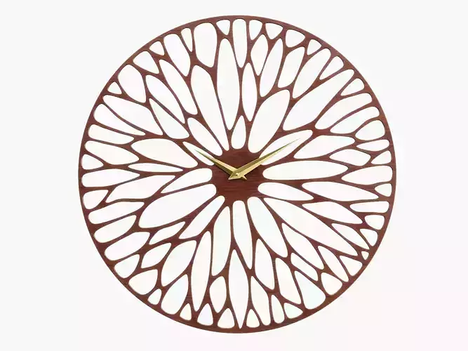 Decorative Wall Clock PBR 3D model