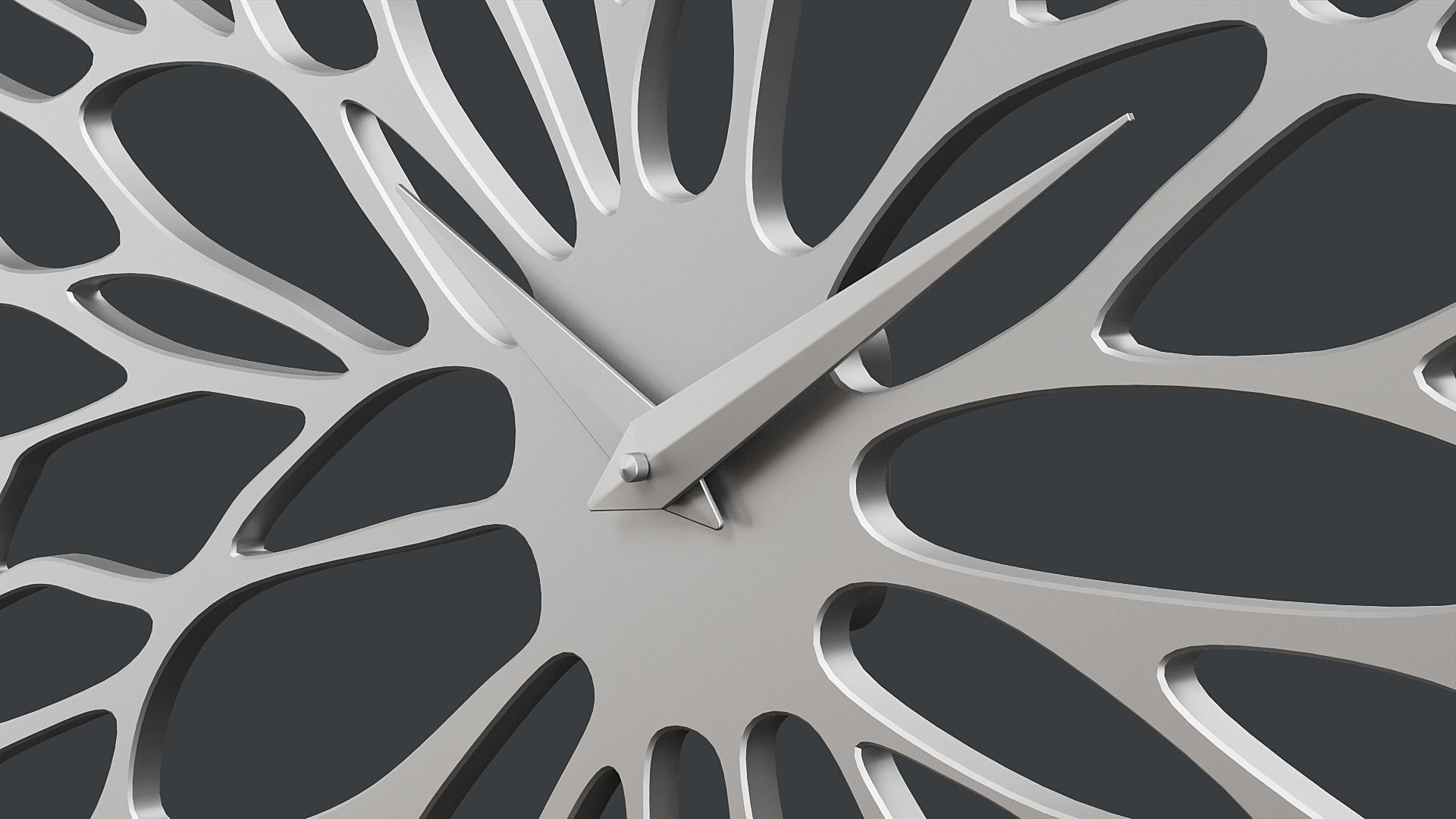 Decorative Wall Clock PBR 3D model_12