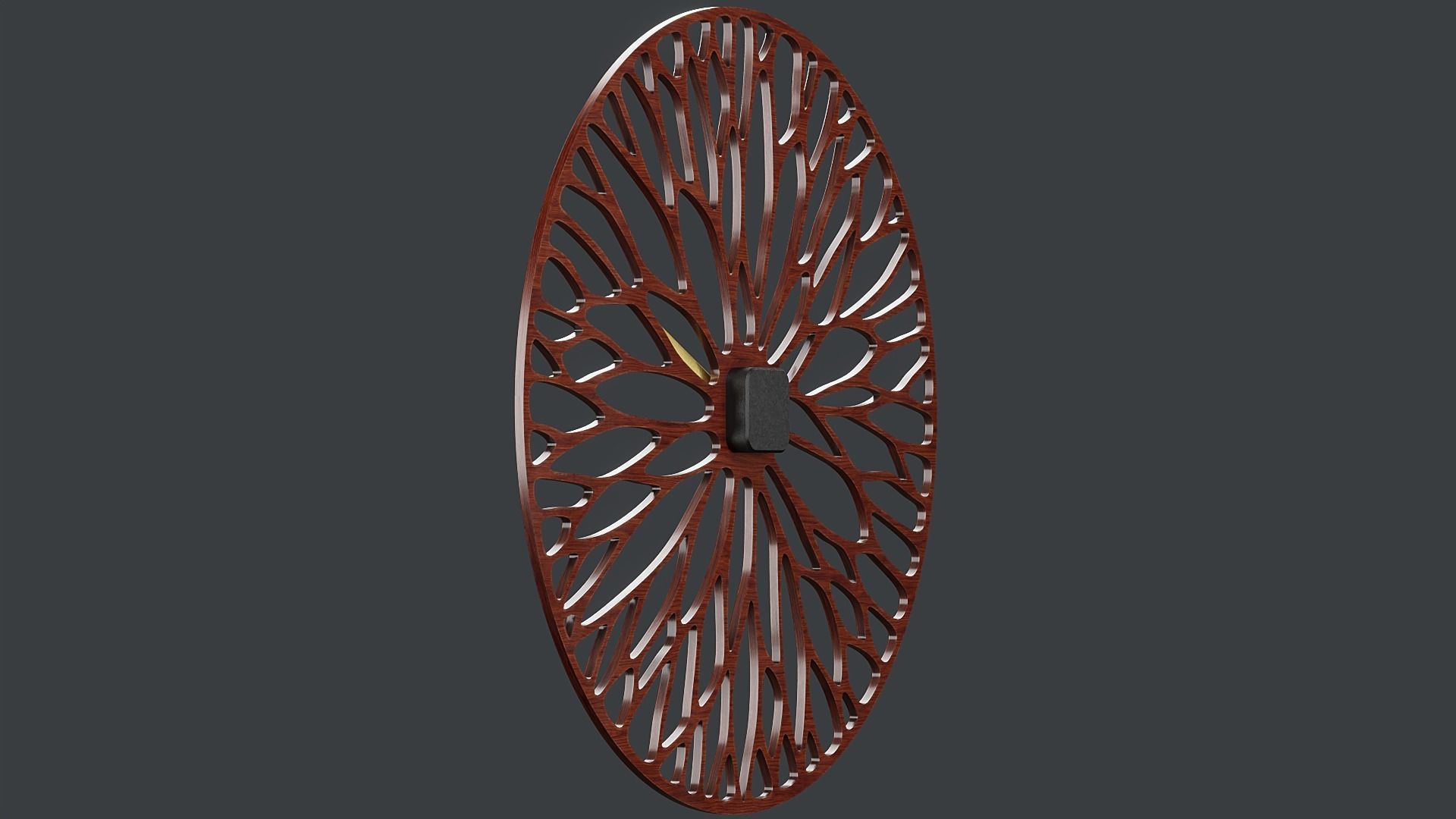Decorative Wall Clock PBR 3D model_4