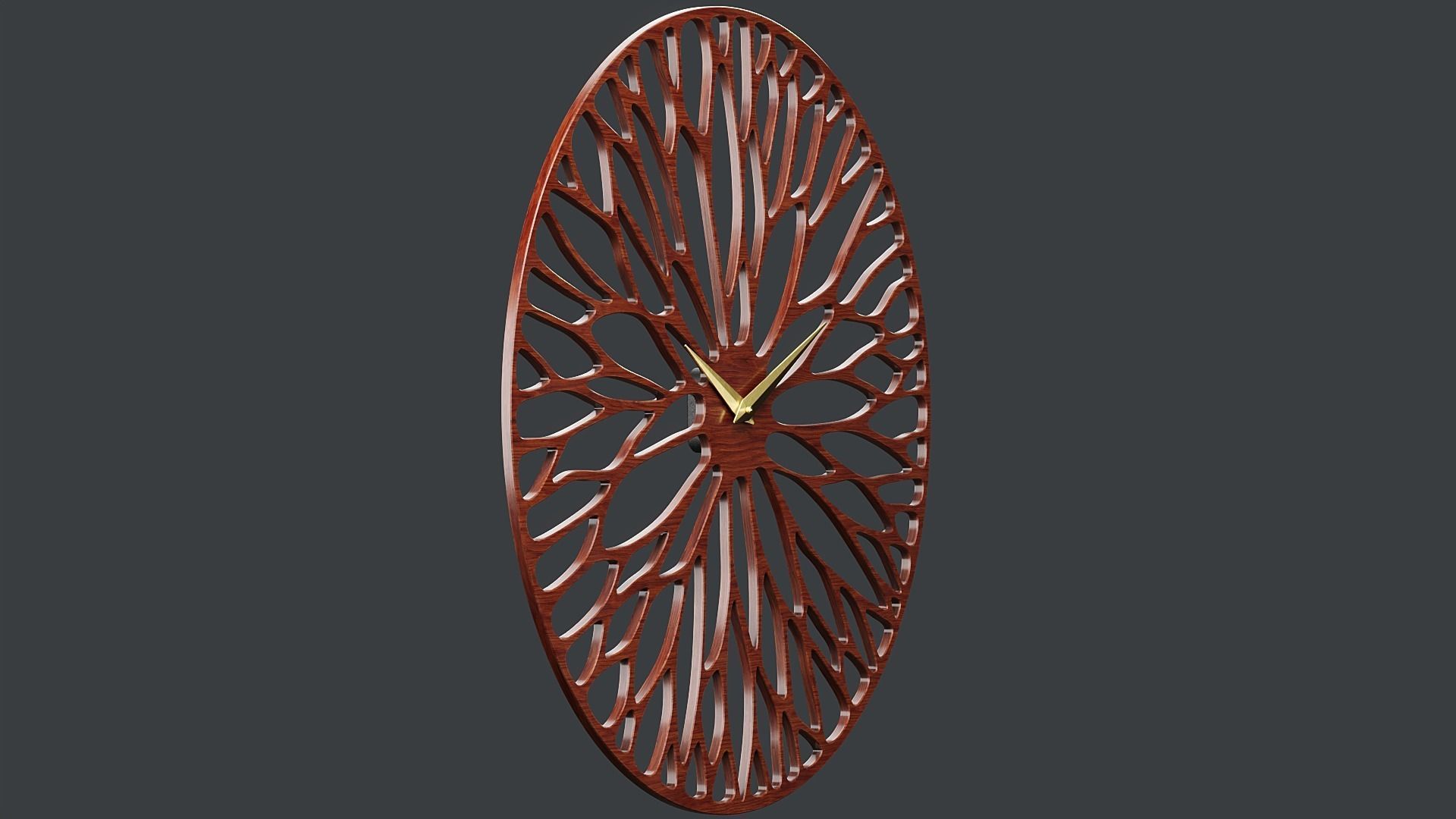 Decorative Wall Clock PBR 3D model_7