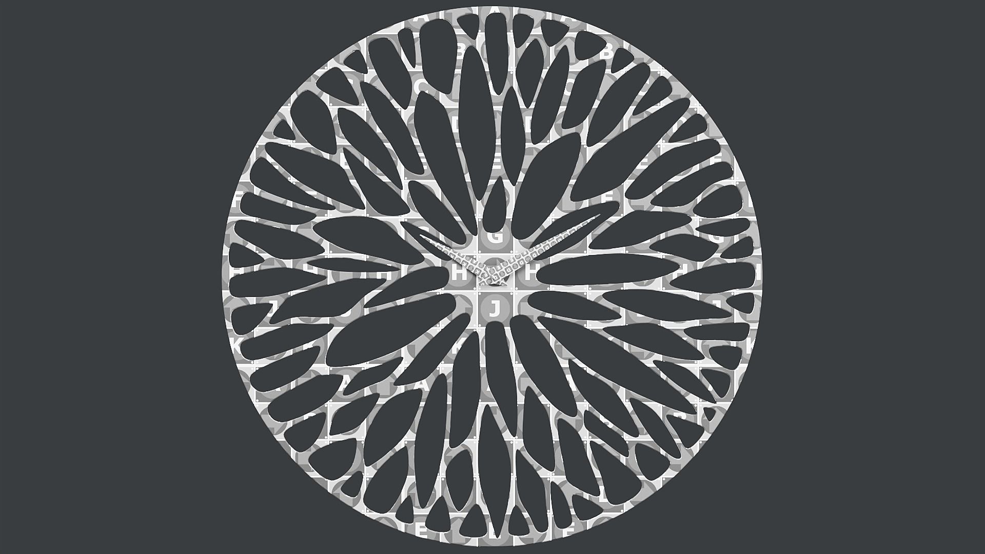 Decorative Wall Clock PBR 3D model_16