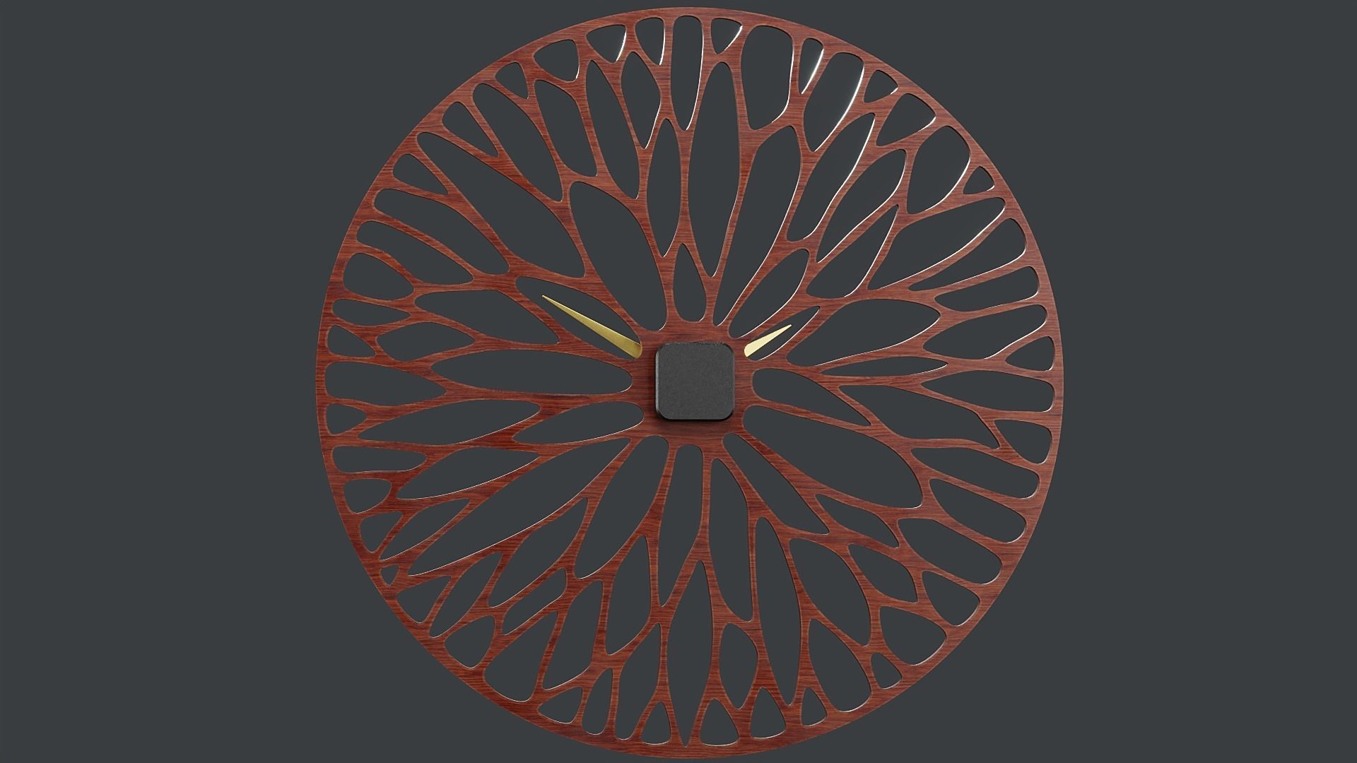 Decorative Wall Clock PBR 3D model_5