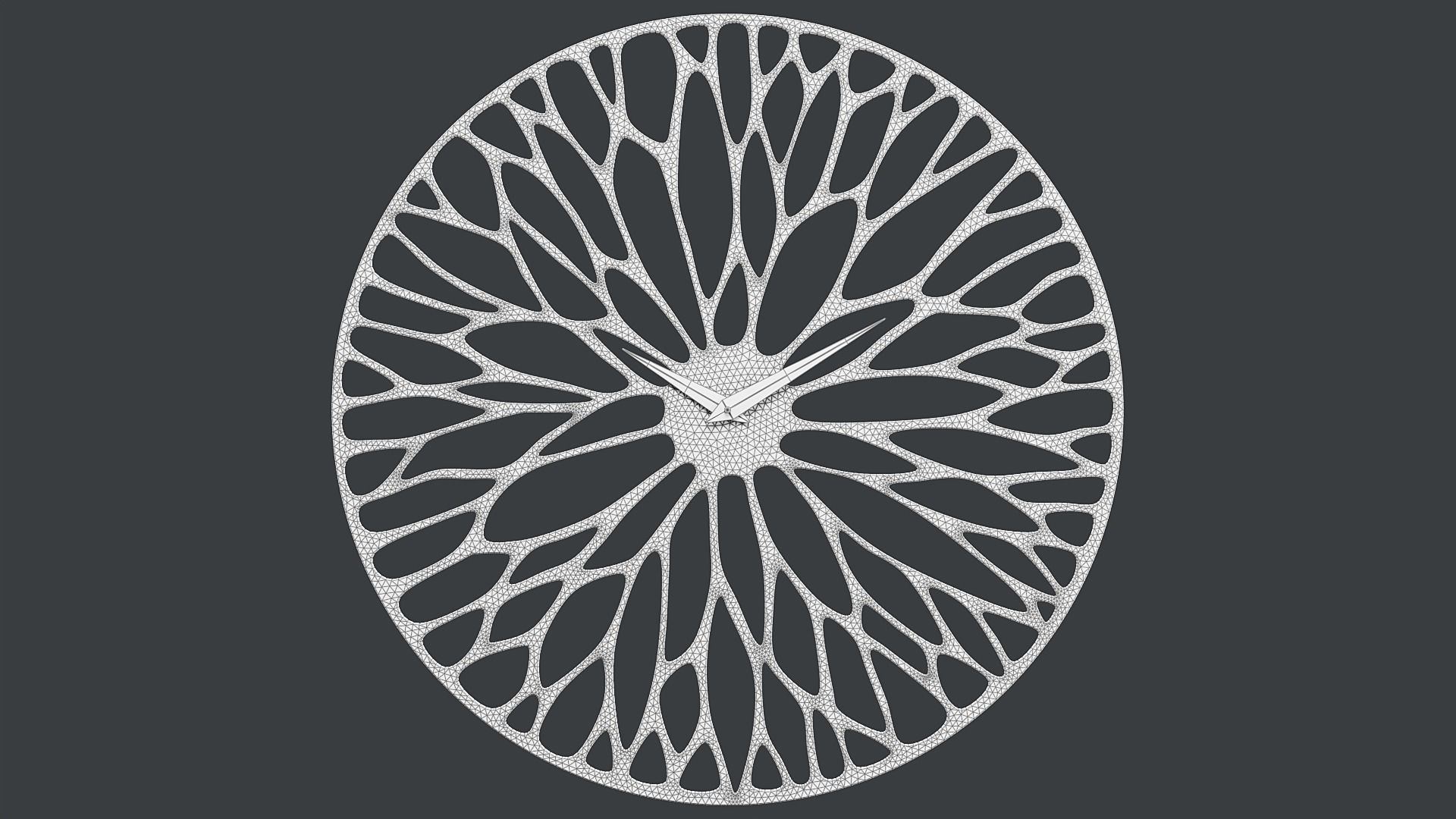 Decorative Wall Clock PBR 3D model_13