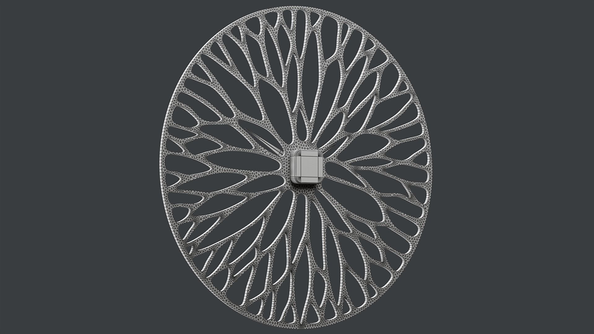 Decorative Wall Clock PBR 3D model_14