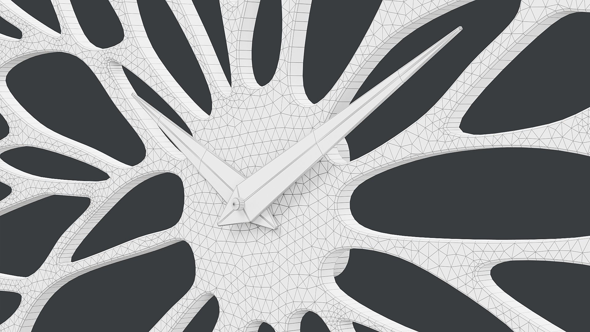 Decorative Wall Clock PBR 3D model_15