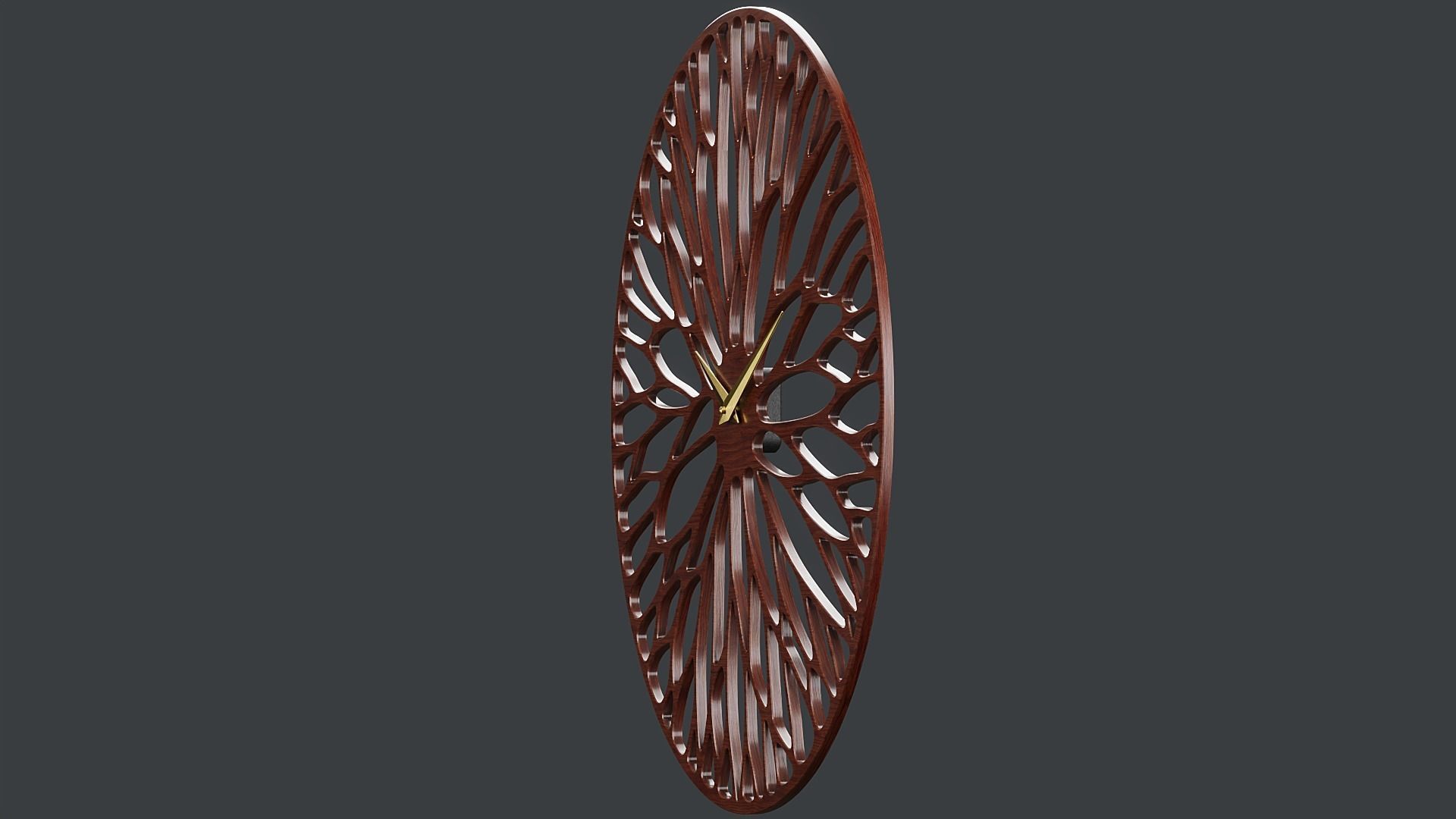 Decorative Wall Clock PBR 3D model_3