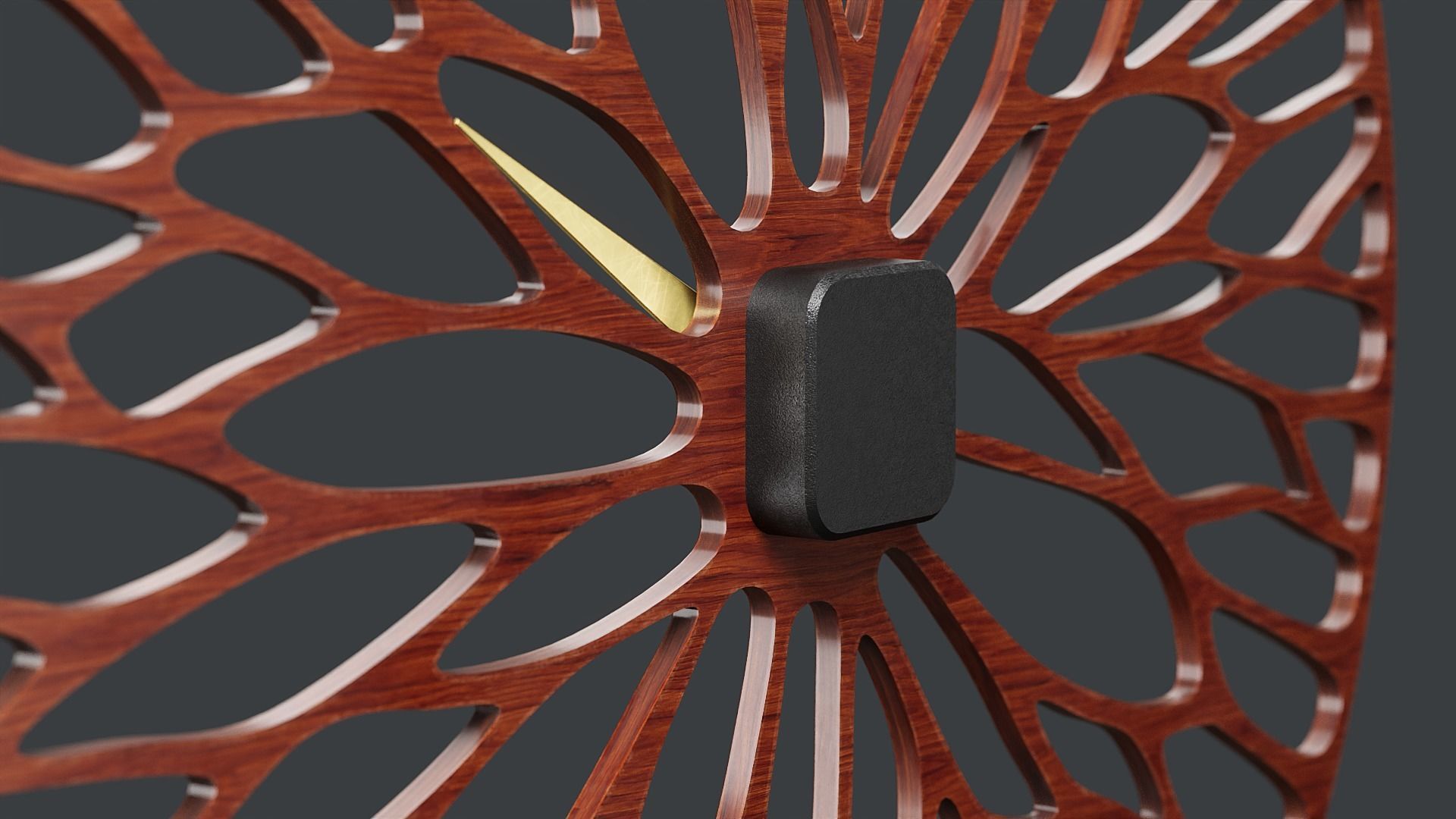 Decorative Wall Clock PBR 3D model_9