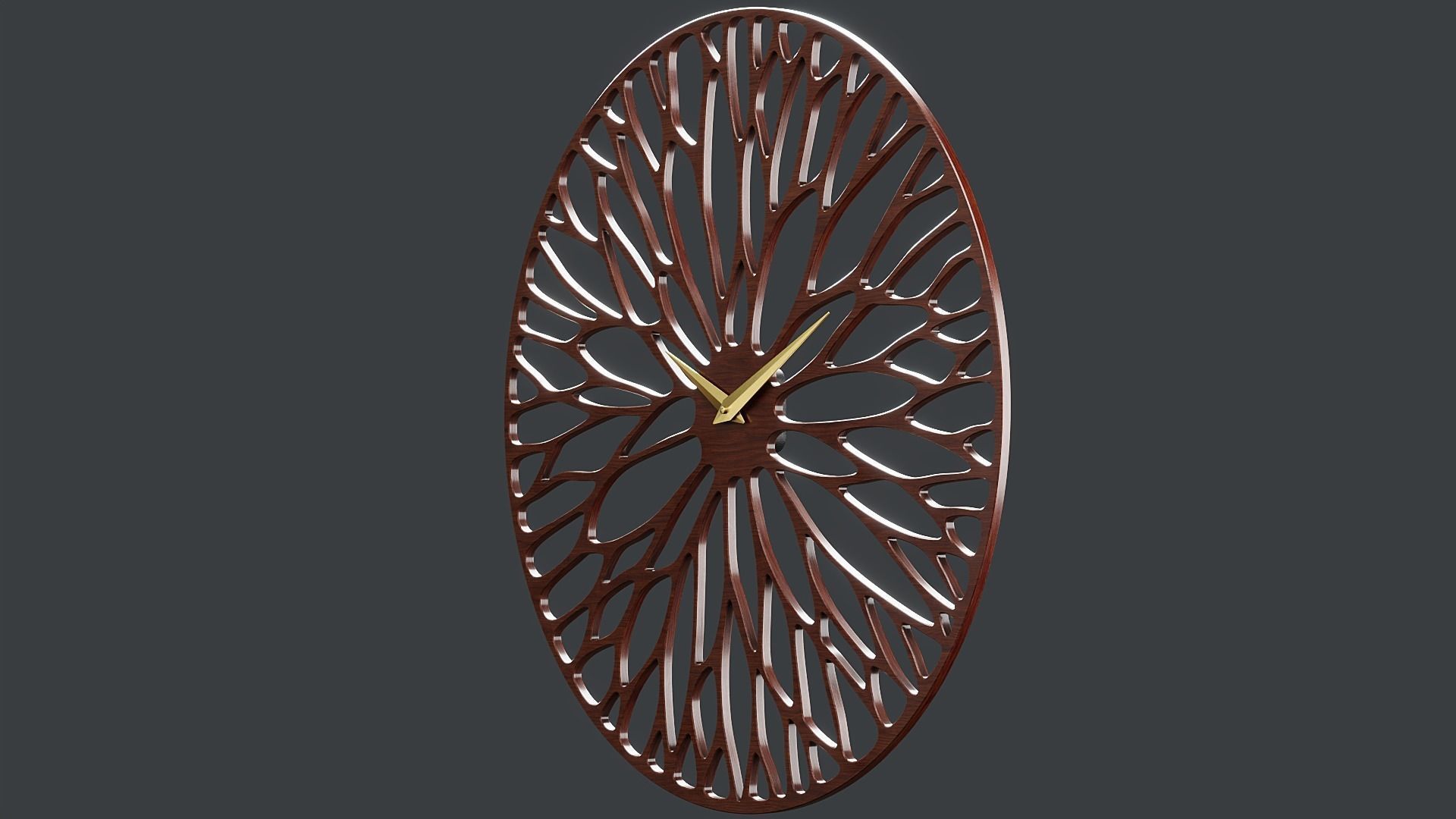 Decorative Wall Clock PBR 3D model_2