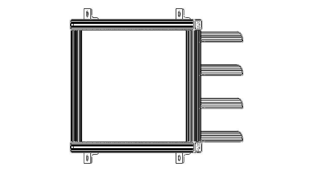 Aluminum Adjustable Shelf - Wall Mounted 3D model_18