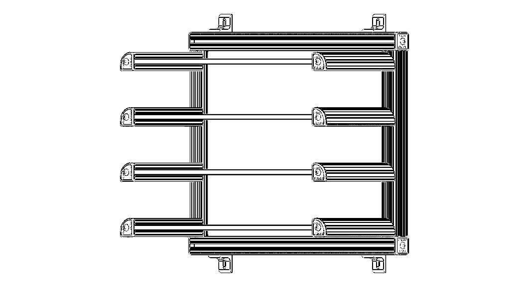 Aluminum Adjustable Shelf - Wall Mounted 3D model_34