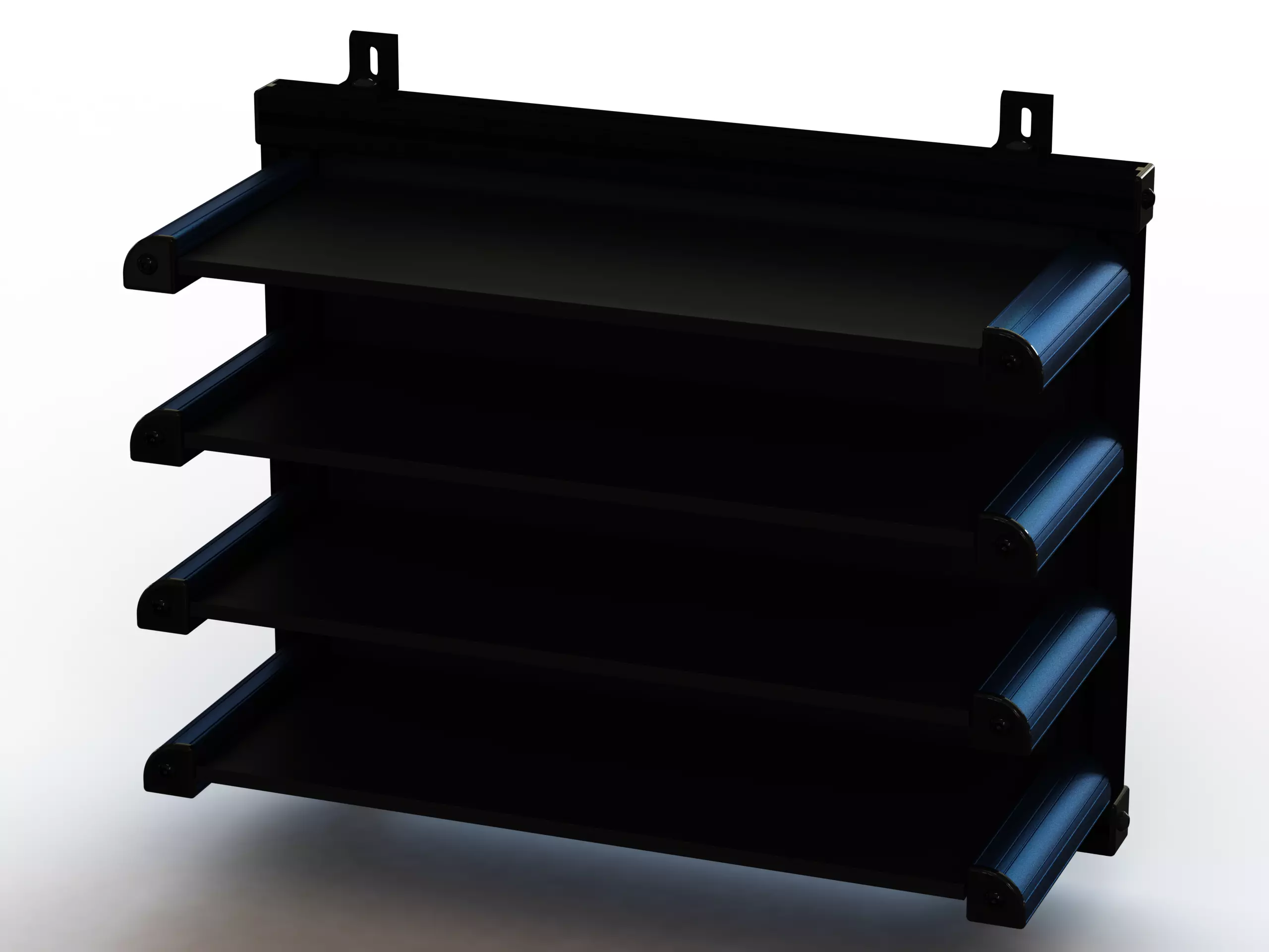 Aluminum Adjustable Shelf - Wall Mounted 3D model_0