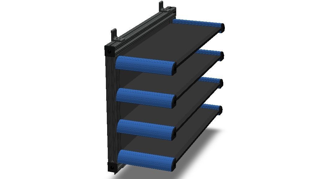 Aluminum Adjustable Shelf - Wall Mounted 3D model_41